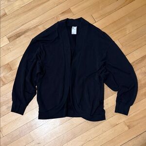 all in motion Black Open-Front Cardigan